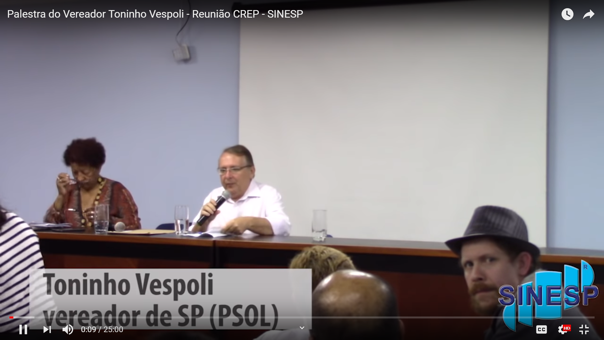 Palestra do Vereador Toninho Vespoli - Reunião CREP - SINESP