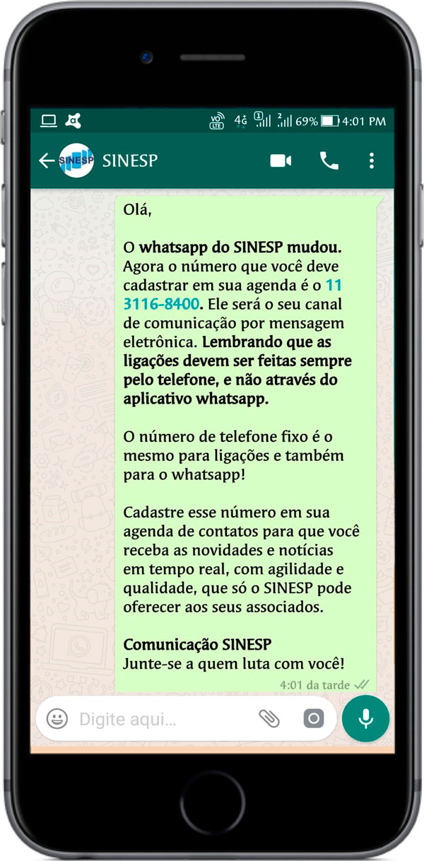 whatsapp sinesp